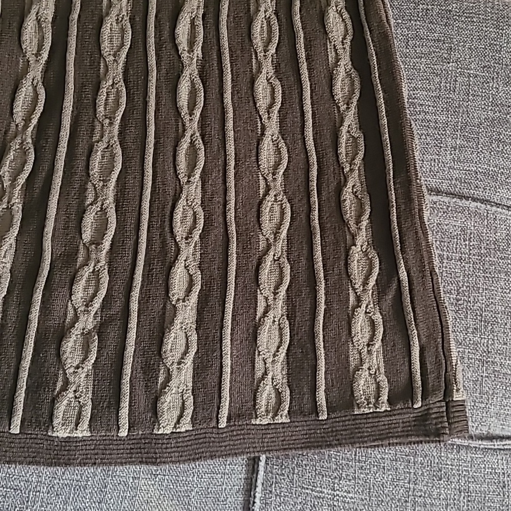 Y2K mossimo wool blend midi skirt Two toned browns designs size Small - Picture 16 of 16